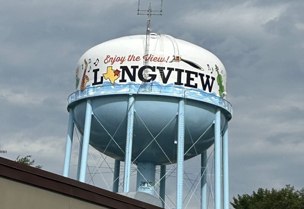 The Longview, Texas, water tower